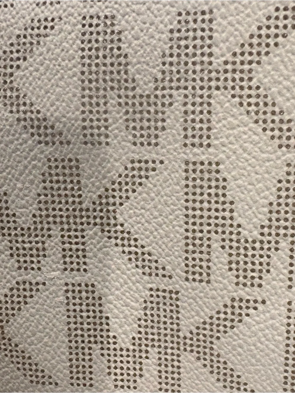 Michael Kors Beige Logo Jacquard Tote with Tan Leather Straps
